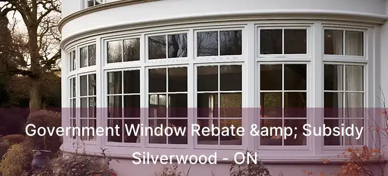 Government Window Rebate & Subsidy Silverwood - ON