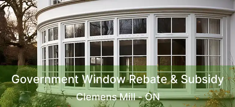  Government Window Rebate & Subsidy Clemens Mill - ON