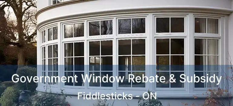  Government Window Rebate & Subsidy Fiddlesticks - ON